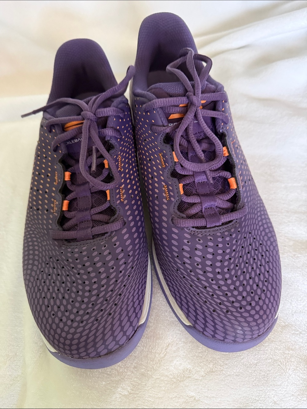 Skechers Women's Purple Athletic Sneakers with Orange Accents - Picture 9 of 9